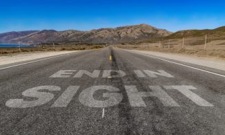 End,In,Sight,Written,On,Highway,Road,To,The,Mountain